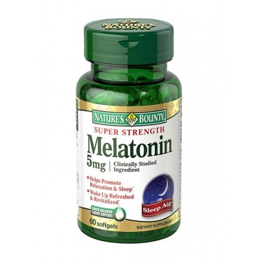 Мелатонин 5 мг для улучшения сна (60 капсул, США)