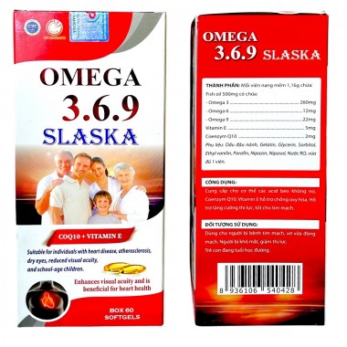 Омега 3 6 9 Slaska + витамин Е и Коэнзим Q10 (60 шт) Омега 3 6 9 Slaska + витамин Е и Коэнзим Q10 (60 шт)