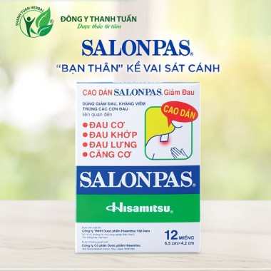 Пластырь обезболивающий Salonpas (10 шт, 6.5 на 4.2 см)