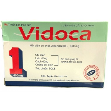 Таблетки альбендазол 400 мг Vidoca 1 (1 шт)