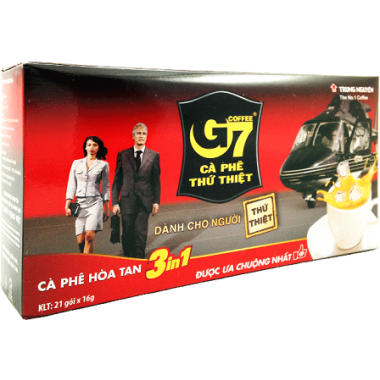 Растворимый кофе Сa Phe Thu Thiet от компании G7 Coffee "3 в 1" (Упаковка 21 шт) Trung Тguyen