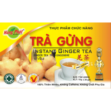 Вьетнамский имбирный чай Ginger tea Tra Gung (растворимый 10 гр на 10 пакетиков)