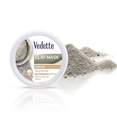 Маска для лица глиняная с какао (Vedette Clay Facial Mask) 140 гр